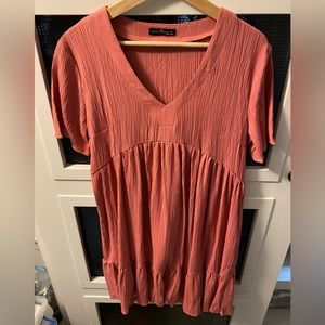 NWOT Pink short sleeve dress size m